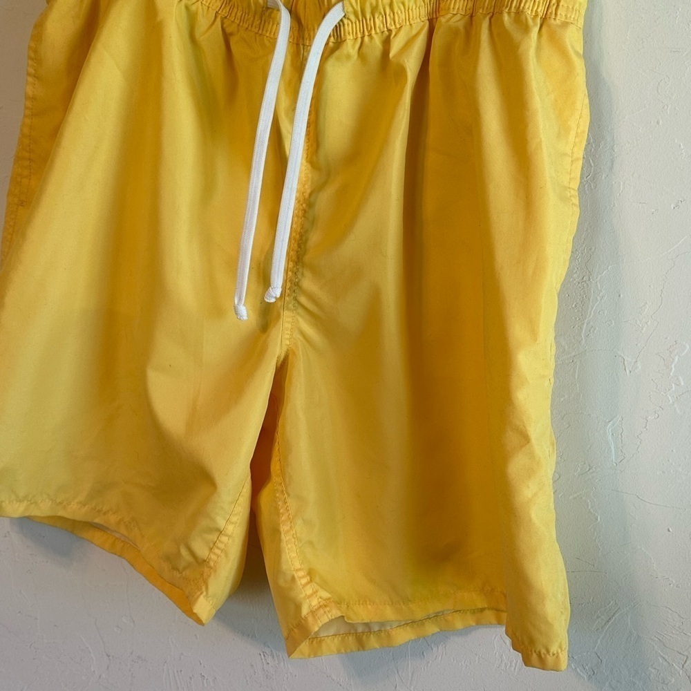 Old Navy Yellow Beach Swim Trunks Quick-Drying Elastic Waist Sz XL - Picture 2 of 6